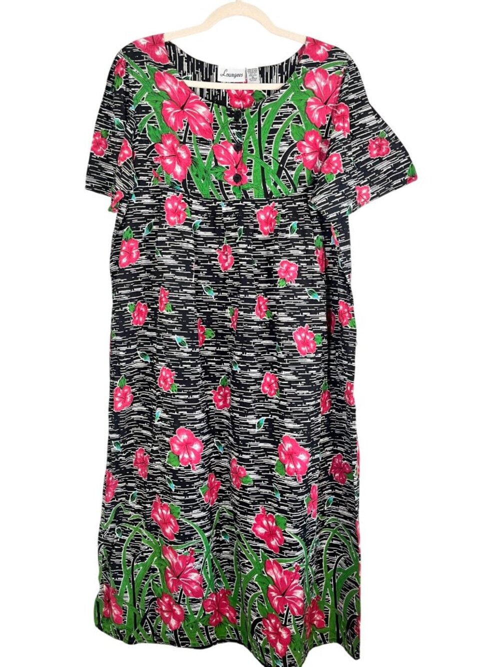 Colorful Floral Maxi Dress XL Boho Indie Festival Folk Prairie Hippie Earthy 90s